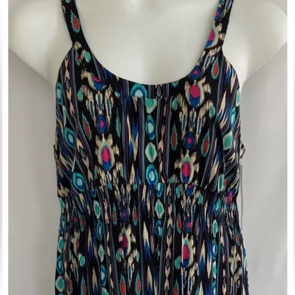 HALTER DRESS MOSSIMO. TIES ON BACK, ELASTIC WAIST, FLOWY RUFFLED HEM. BOHO. NWT - Picture 12 of 14
